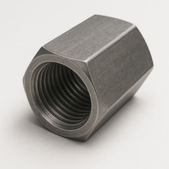 Гайка соединительная хромированная Ст35 М10 мм DIN 6334 в наличии в Нижнем Новгороде