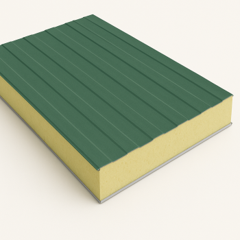 Стеновая сэндвич-панель с минеральной ватой 80 мм RAL 5005 в наличии в Нижнем Новгороде